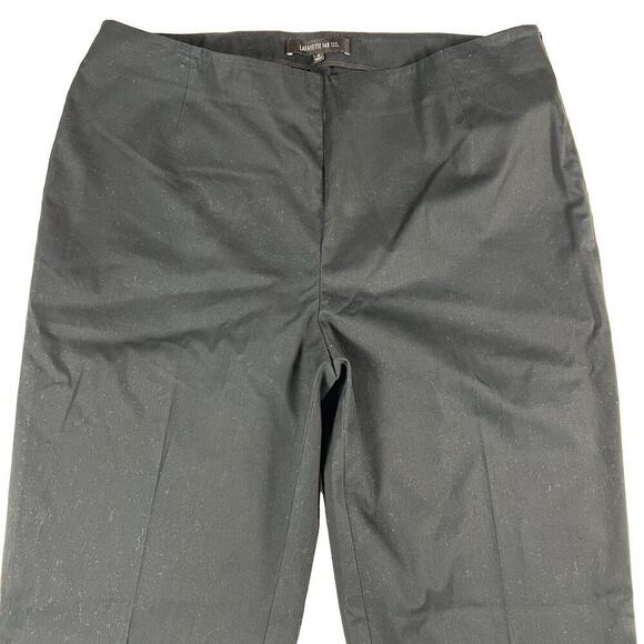 Lafayette 148 Brushed Cotton Flat Front Ankle Dress Pants Navy Blue Size 8 - Picture 2 of 9